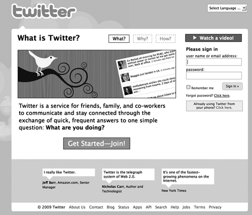 Twitter login